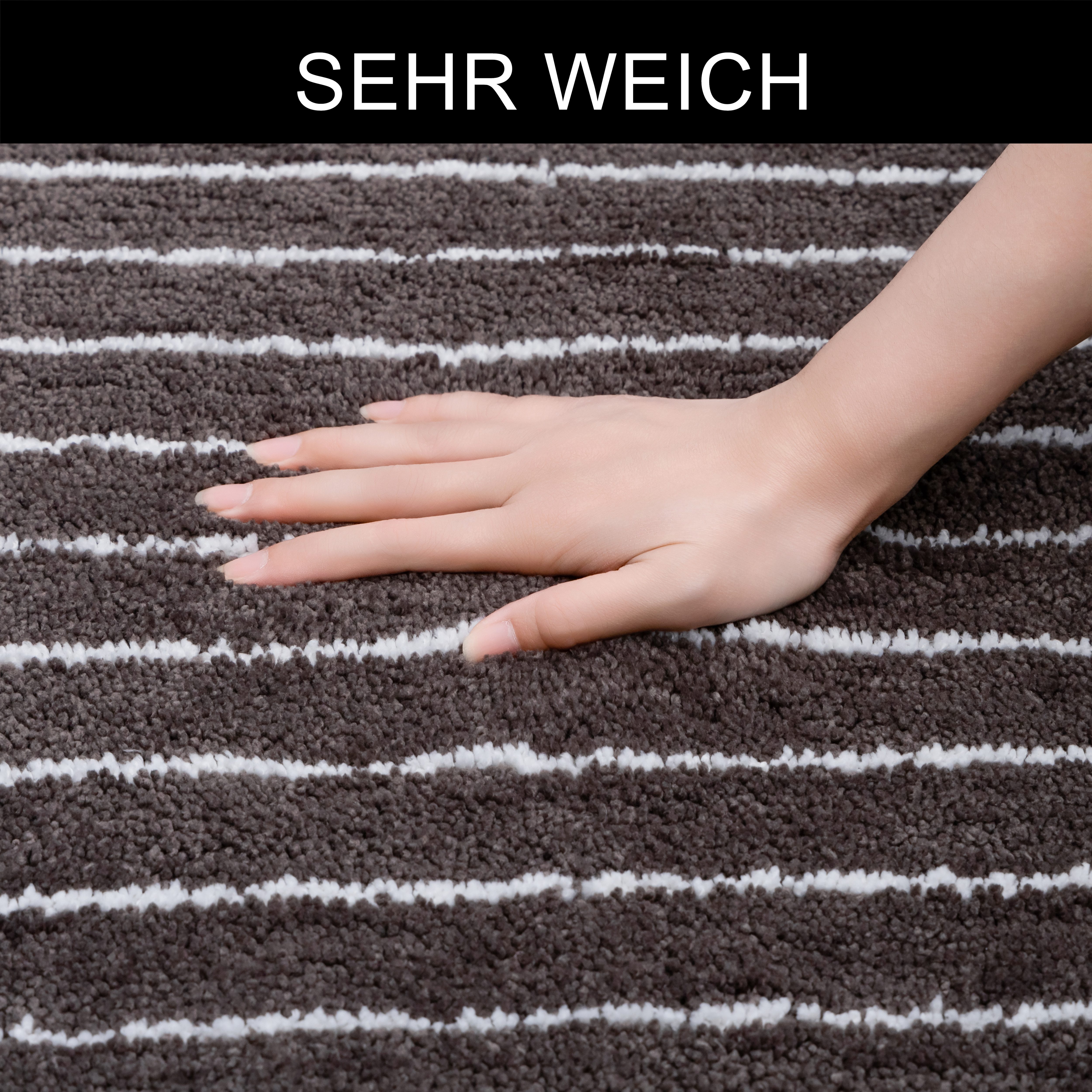 LeGer Home by Lena Gercke Badematte Tamsin, Badvorleger, Badezimmer Teppich, Duschvorleger, Höhe 10 mm, rutschhemmend beschichtet, schnell trocknend, fußbodenhe – Bild 3 von 5
