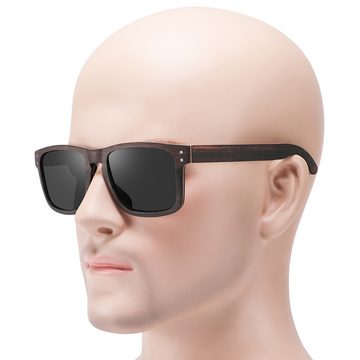 AquaBreeze Sonnenbrille Polarisierte Herren Sonnenbrille (Holz) UV-Schutz Sportliche Sonnenbrille