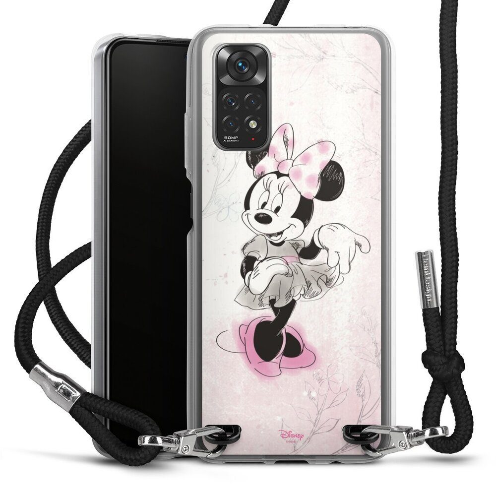 DeinDesign Handyhülle Minnie Mouse Disney Vintage Minnie Watercolor, Xiaomi  Redmi Note 11 4G Handykette Hülle mit Band Case zum Umhängen