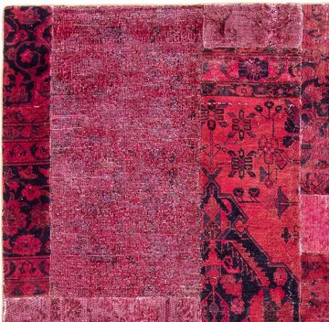 Teppich Patchwork - 269 x 180 cm - mehrfarbig, morgenland, rechteckig, Höhe: 7 mm, Wohnzimmer, Handgeknüpft, Einzelstück mit Zertifikat