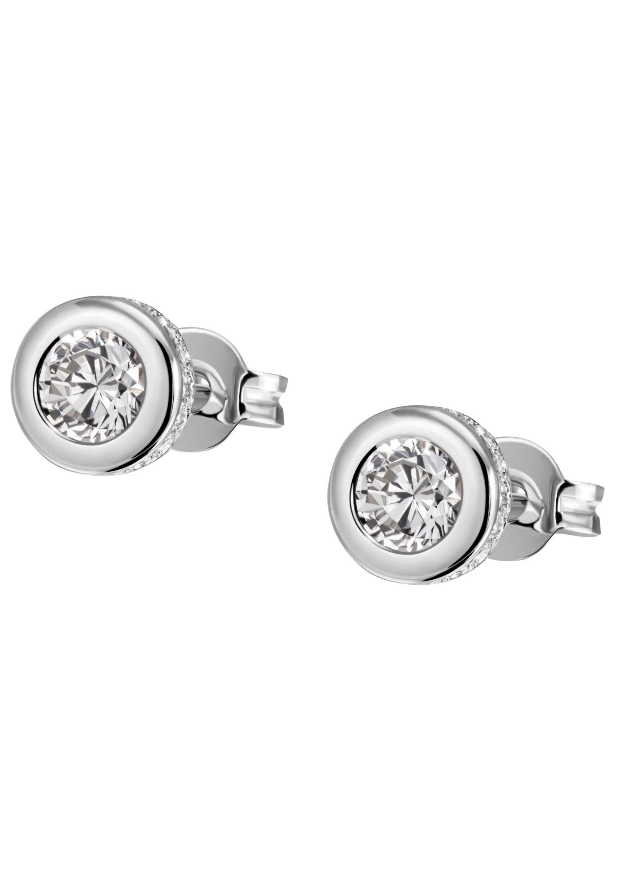 Paar Ohrstecker Schmuck Geschenk Silber 925 Ohrschmuck Solitär