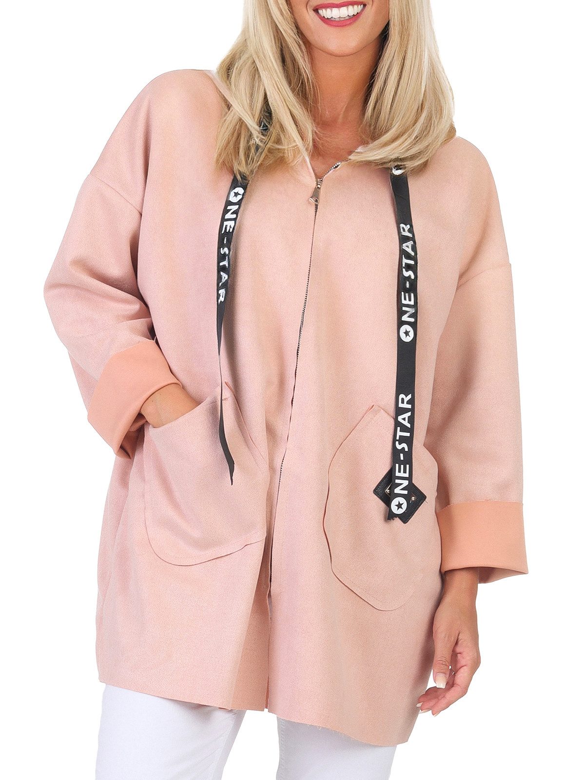 simaranda Kapuzensweatjacke Damen Sweatjacke 5325 36-42 Rosa