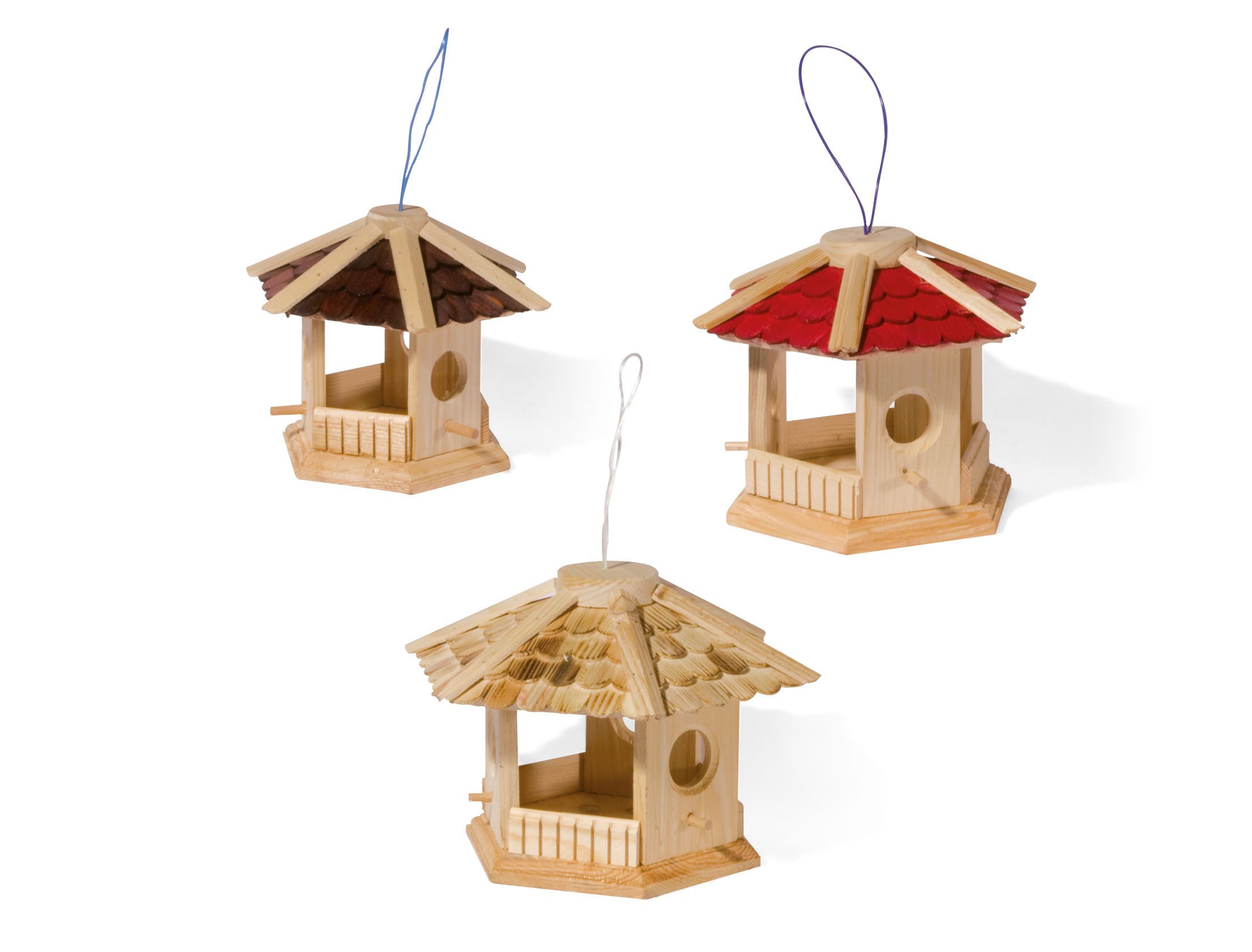 Holzwaren Wasmer Vogelhaus Vogelfutterhaus "Pavillon" in drei versch. Großen