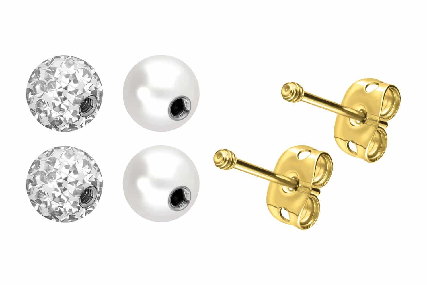 FILANGO Paar Ohrstecker Titan Ohrstecker MIX (Ohrstecker, 1-tlg)