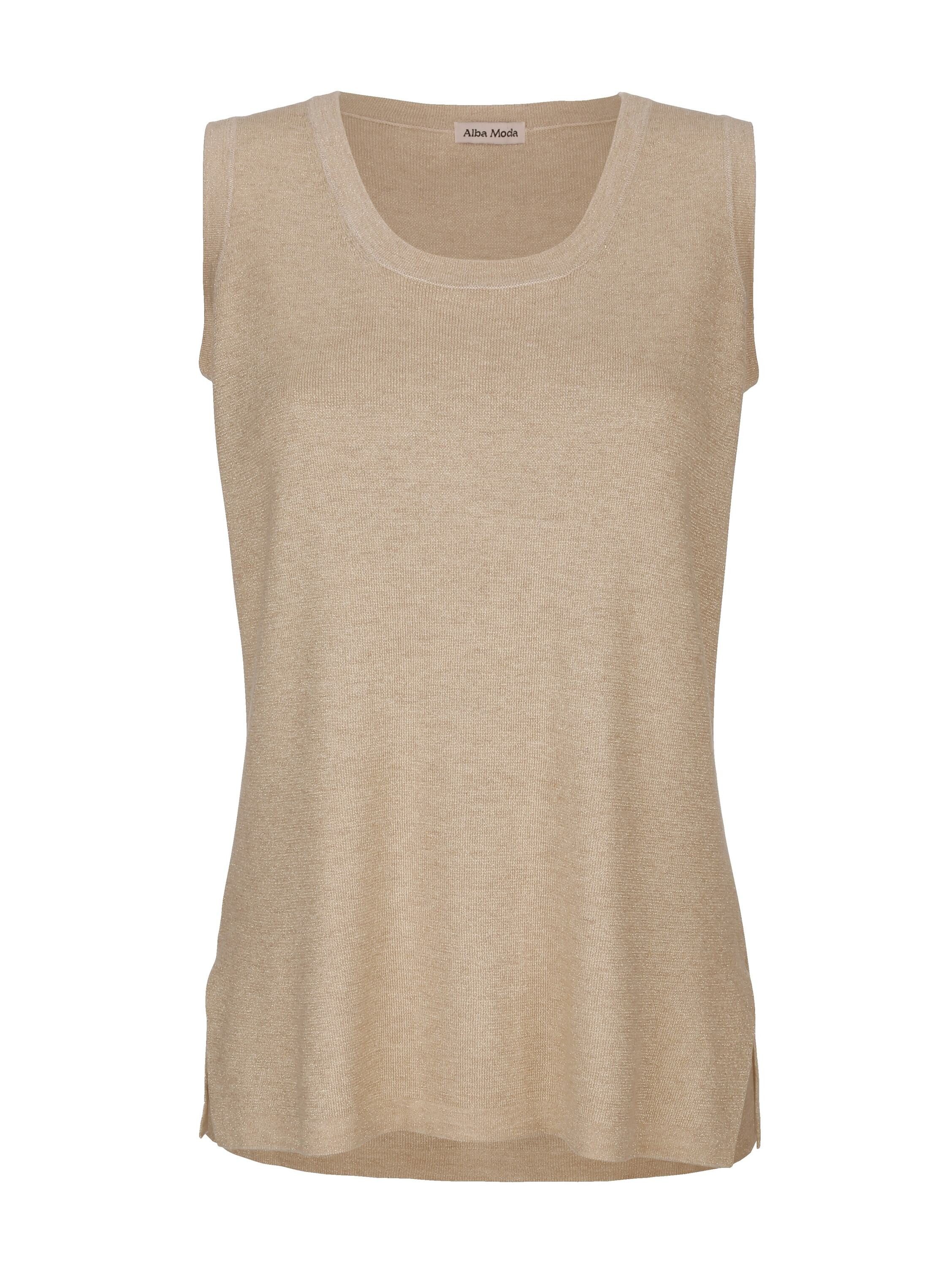 Alba Moda Pullunder Moderner Pullunder mit mit Rundhals Unifarbenes Design, runder Ausschnitt, ohne Verschluss
