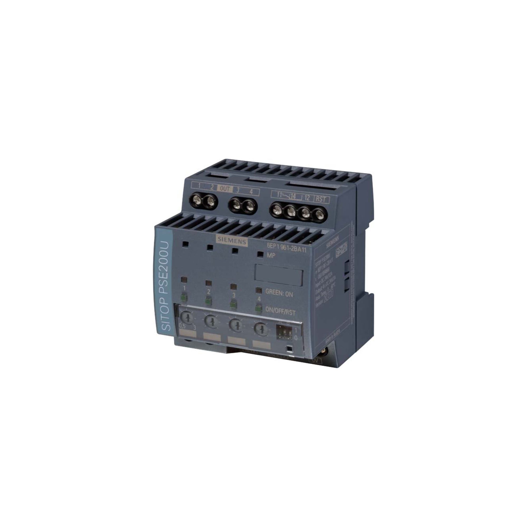 SIEMENS Sicherungshalter Siemens Dig.Industr. Selektivitätsmodul 24VDC, 4x3A, IP20 6EP1961-2BA1