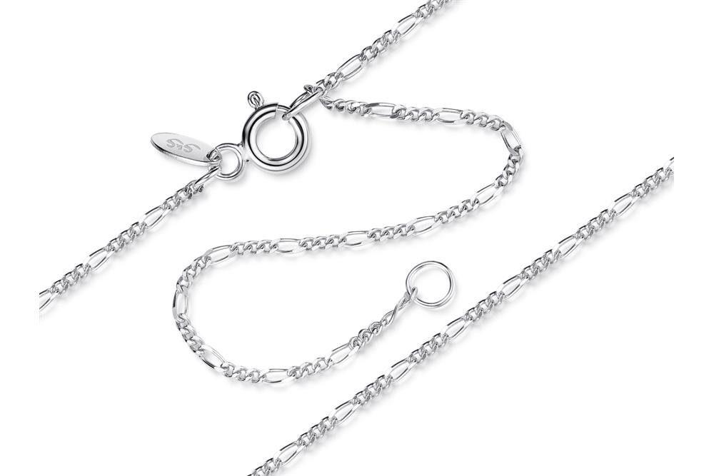 Silberkettenstore Bauchkette Bauchkette Figaro 1,4mm - 925 Silber, Länge wählbar von 65-110cm