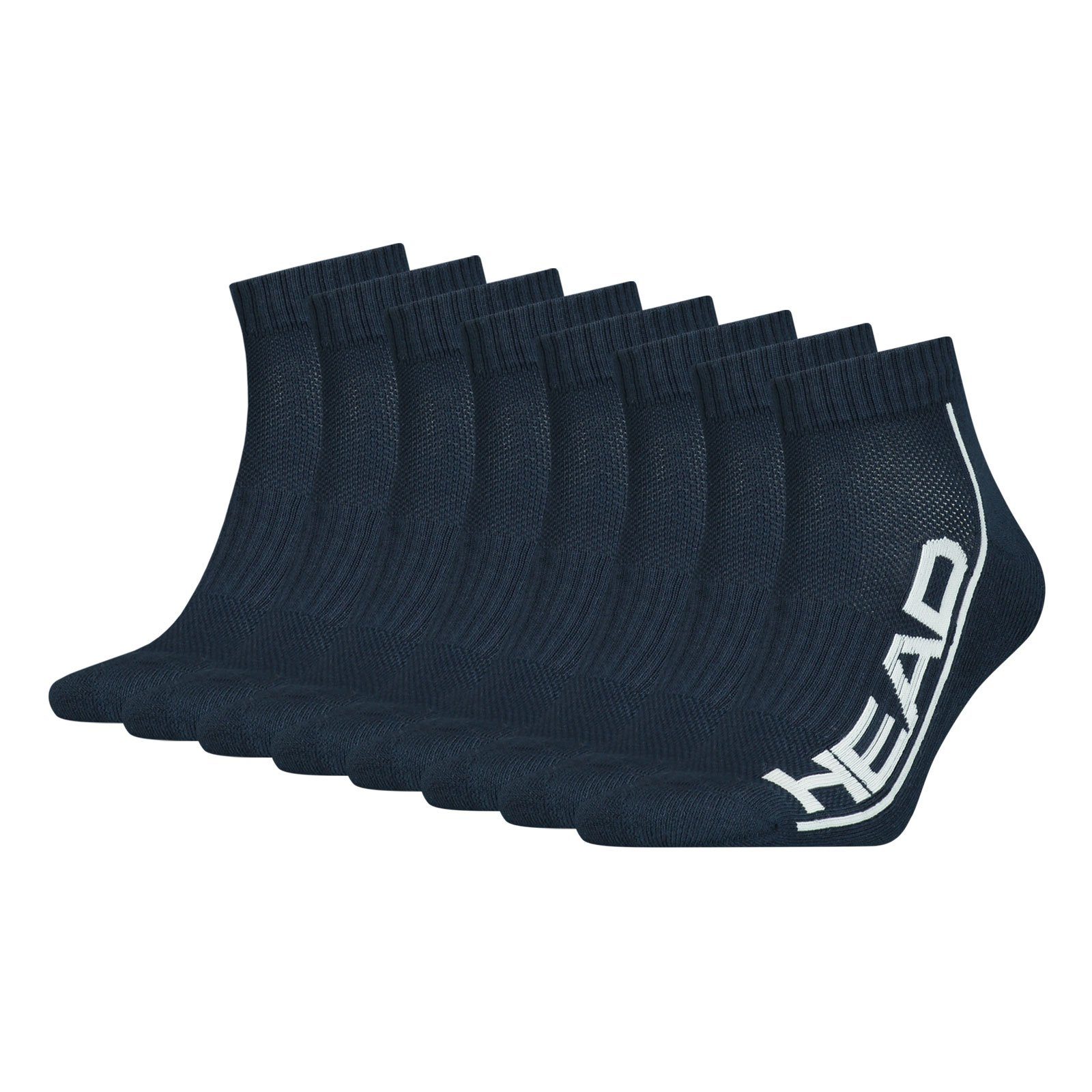 Head Sportsocken Performance Quarter (4-Paar) aus feuchtigkeitsableitender Baumwollmischung