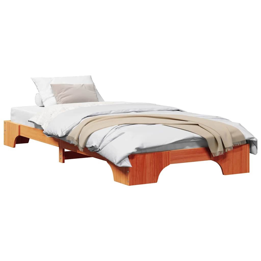 vidaXL Bett Bettgestell Wachsbraun 100 x günstig online kaufen