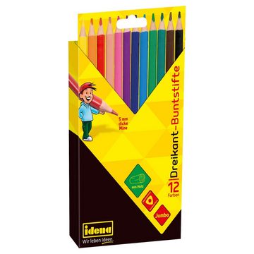 Idena Buntstift Idena 20135 - Jumbo Buntstifte mit 5 mm dicker Mine in 12 Farben