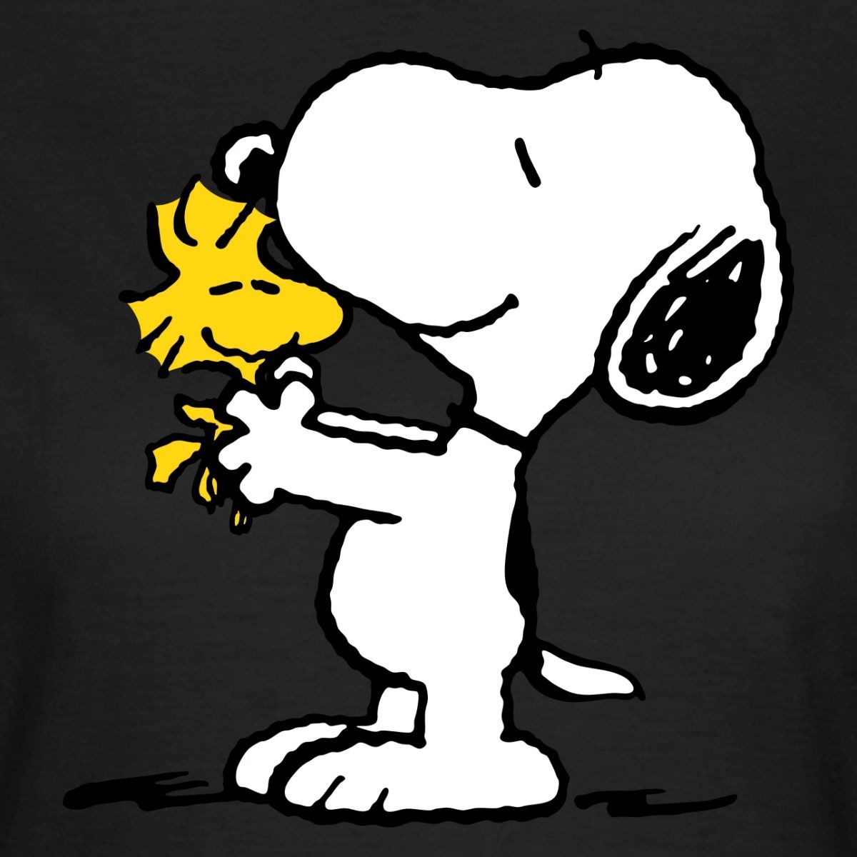 Spreadshirt T-Shirt Peanuts Snoopy Und Woodstock Frauen T-Shirt (1-tlg) Slim Fit, fällt klein aus