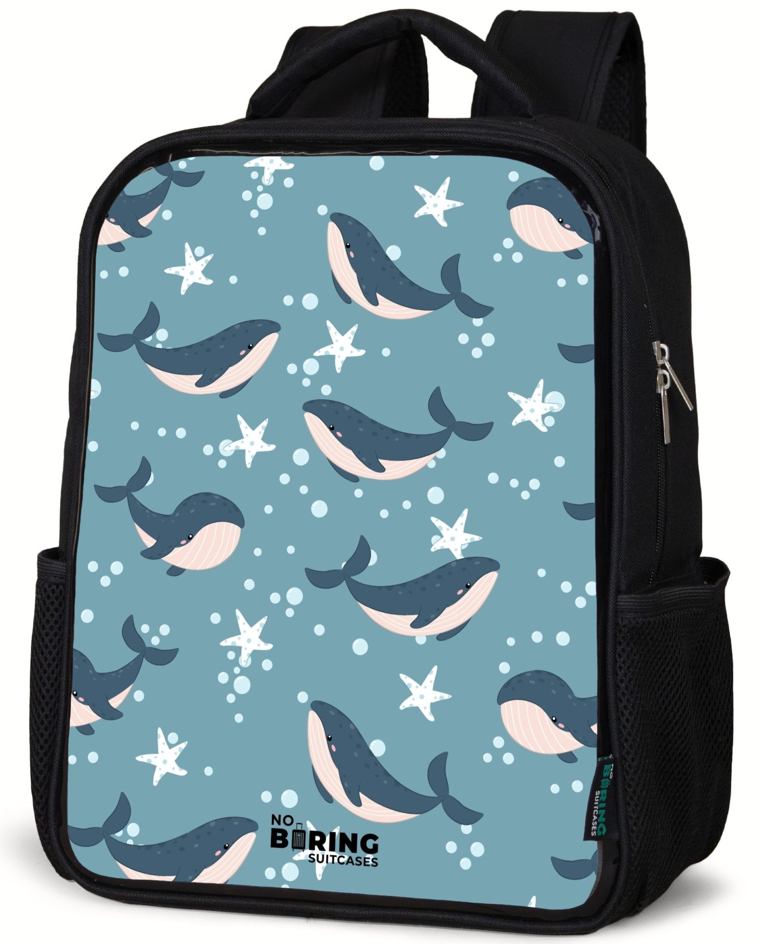 Rucksack Wale mit Seesternmuster blau