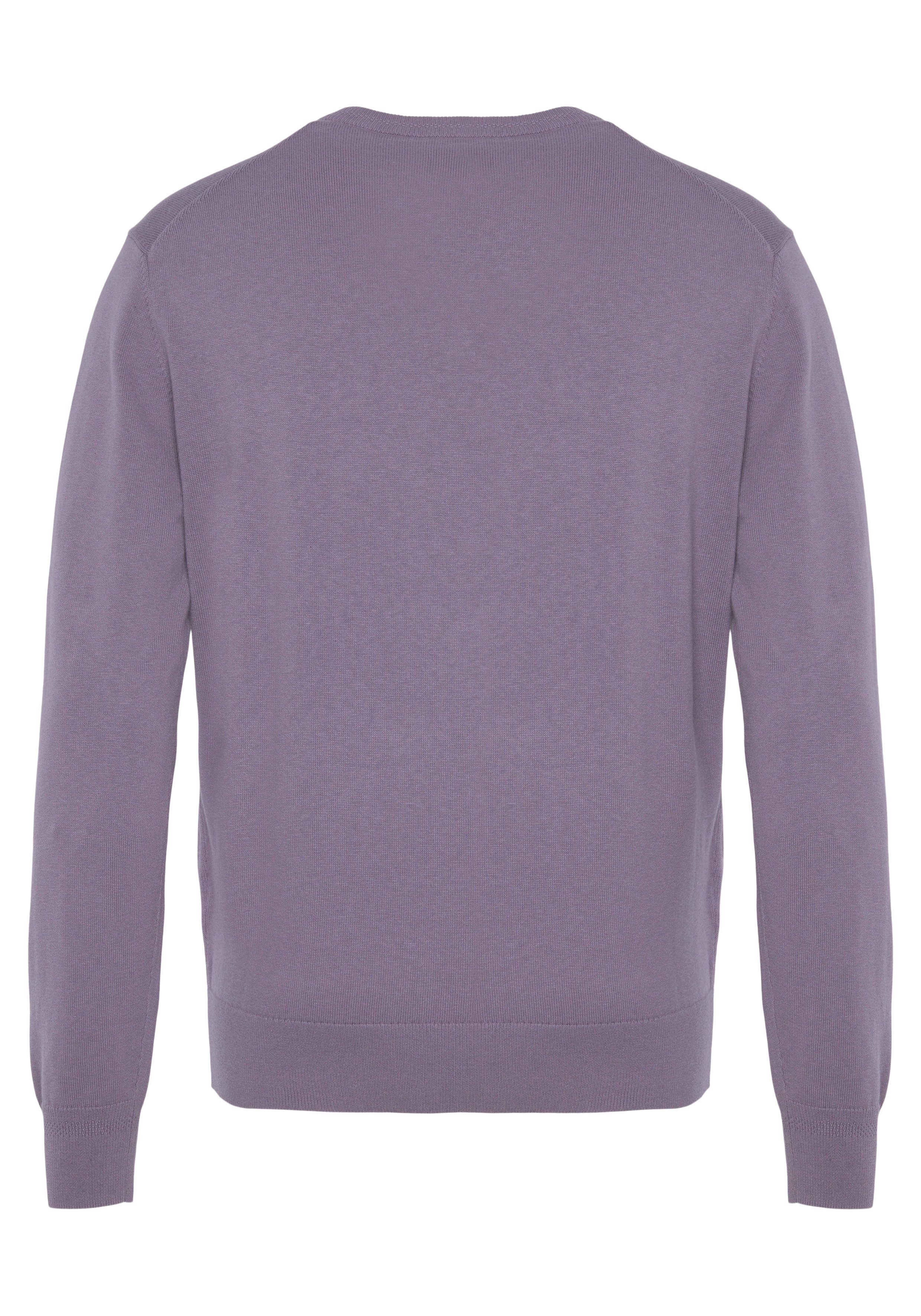 BOSS ORANGE Kanovano mit Rundhalsausschnitt Strickpullover Purple Medium