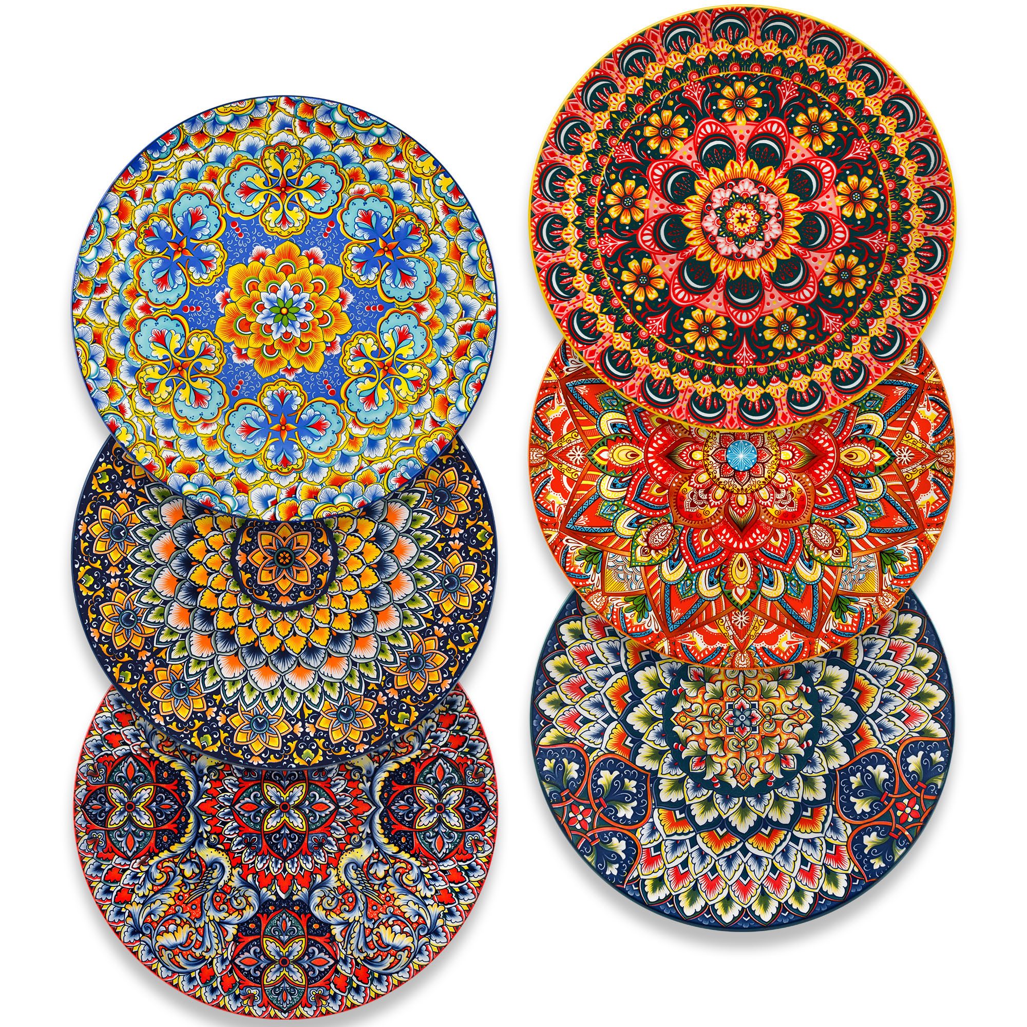 vancasso Speiseteller 6tlg Teller für 6, LUMI Speiseteller, Porzellan Essteller, BOHO-Stil, (6 St)