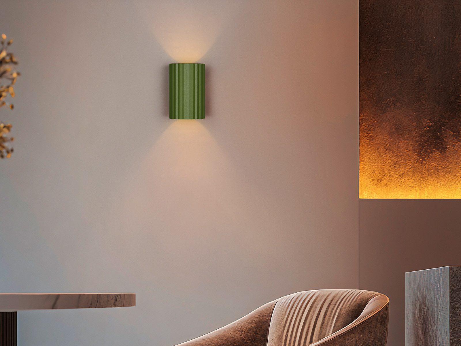 TRIO Leuchten LED Wandleuchte, Dimmfunktion, LED wechselbar, Warmweiß, kleine Innen Up and Down Wandbeleuchtung indirekt aus Metall, H: 12cm
