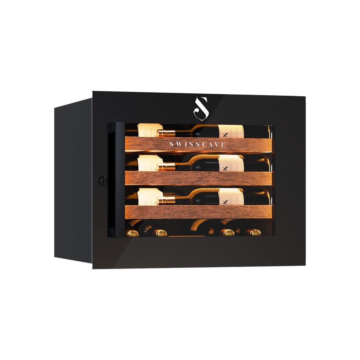 Swisscave Einbauweinkühlschrank WIB-45F. 1-Zonen Weinkühlschrank, 45cm, 24 Flaschen, 5 Jahre Garantie, für 24 Standardflaschen á 0,75l