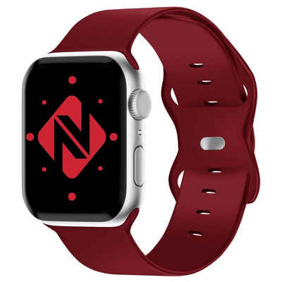 Nalia Smartwatch-Armband Apple Watch 38mm/40mm/41mm, Silikon Ersatzband / für Sport & Fitness Uhr / Atmungsaktiv / Outdoor