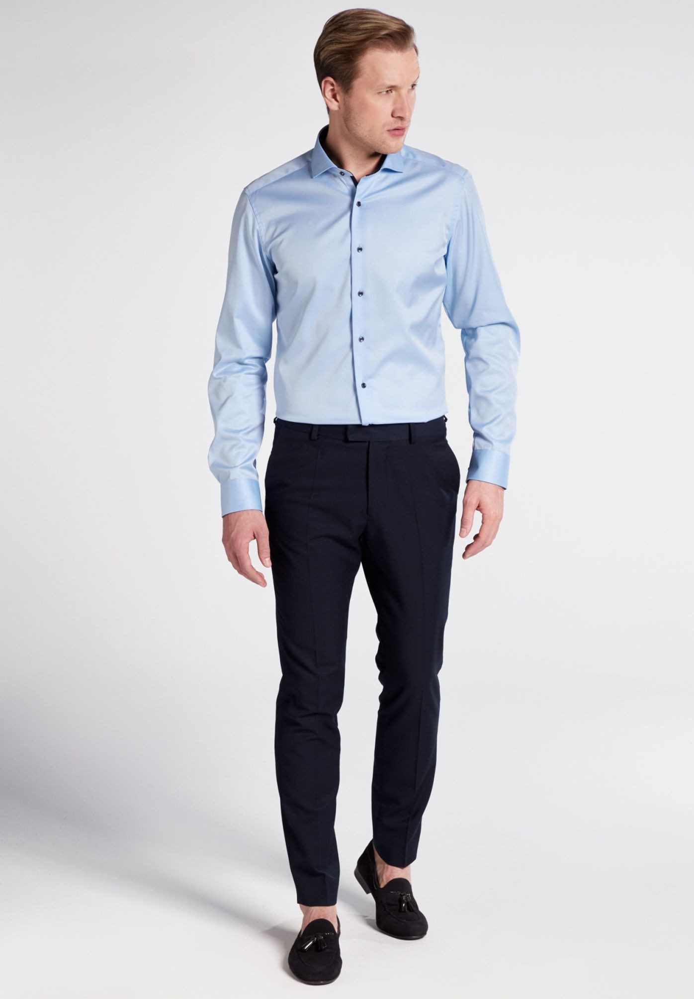 Eterna Langarmhemd Slim Fit slim fitHaifisch