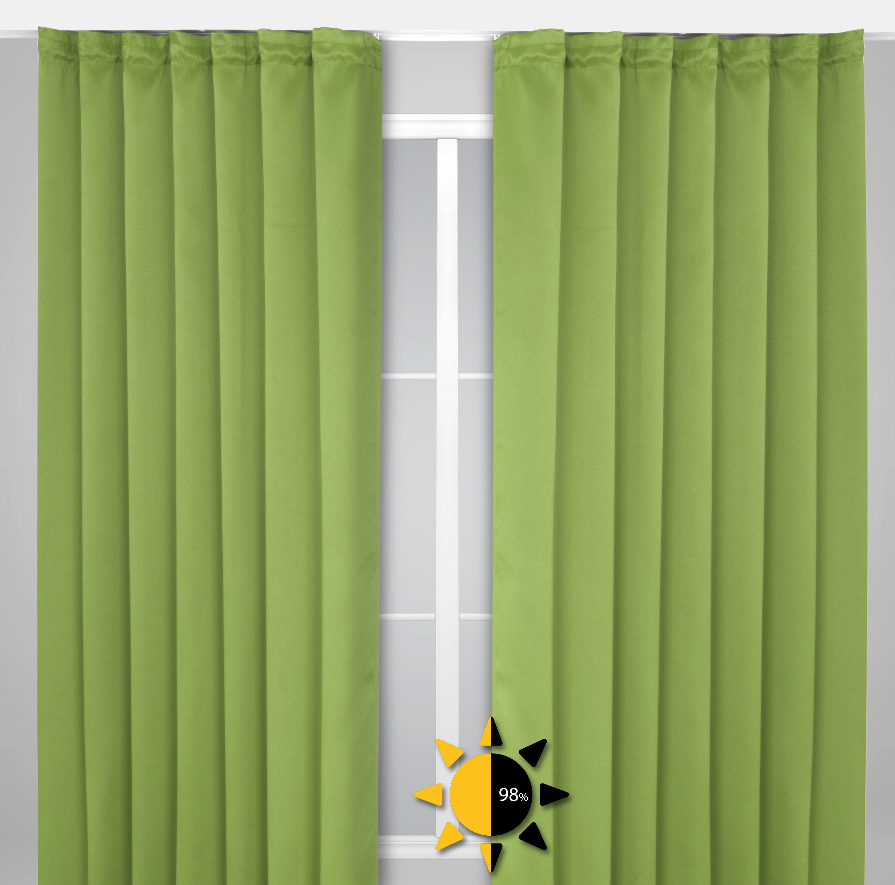 Beautex Verdunkelungsvorhang Verdunkelungsgardine Kräuselband Vorhang blick günstig online kaufen