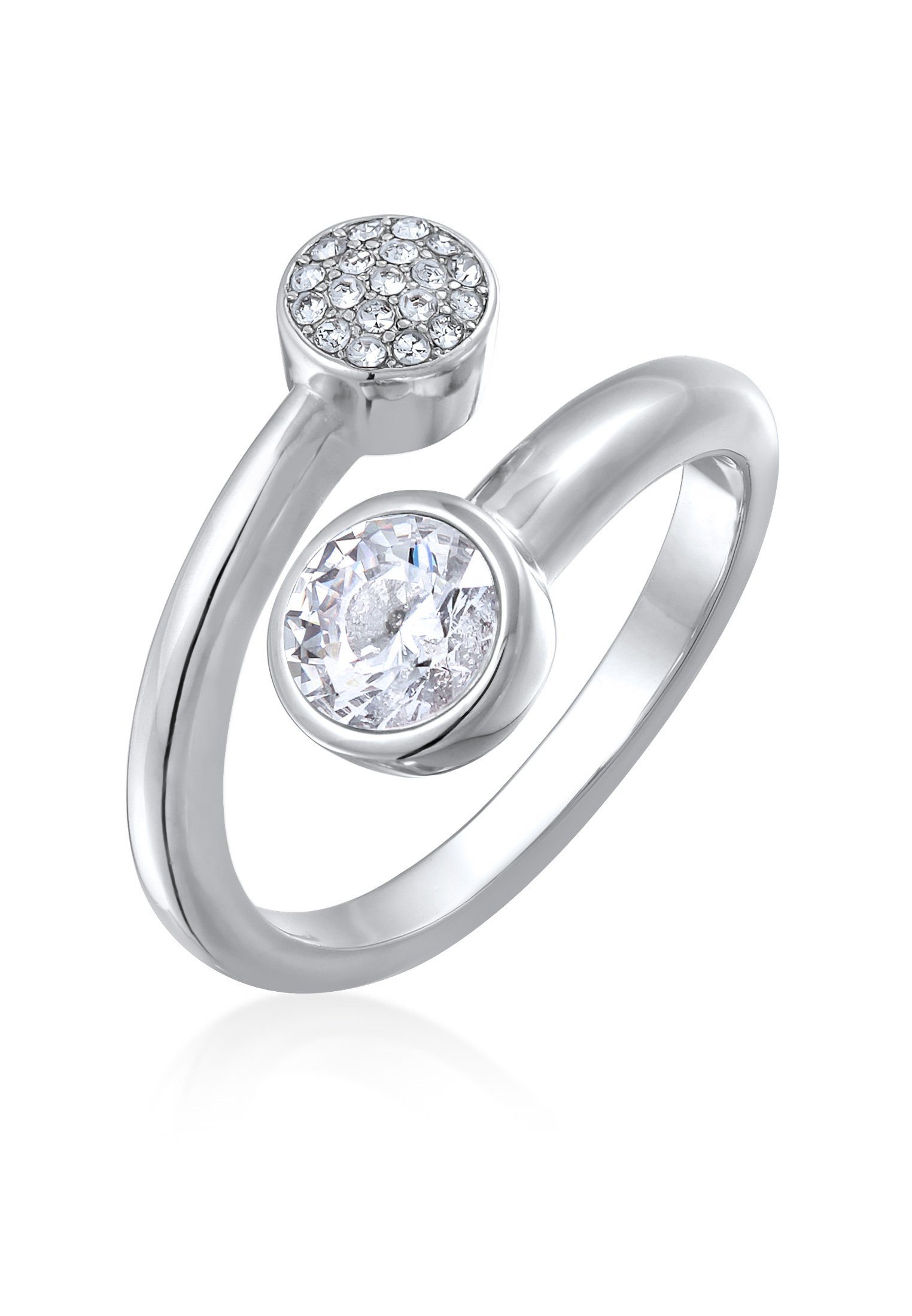 Elli Ring-Set Wickelring Kristalle Silberfarben günstig online kaufen