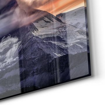 DEQORI Magnettafel 'Sonnenaufgang Matterhorn', Whiteboard Pinnwand beschreibbar