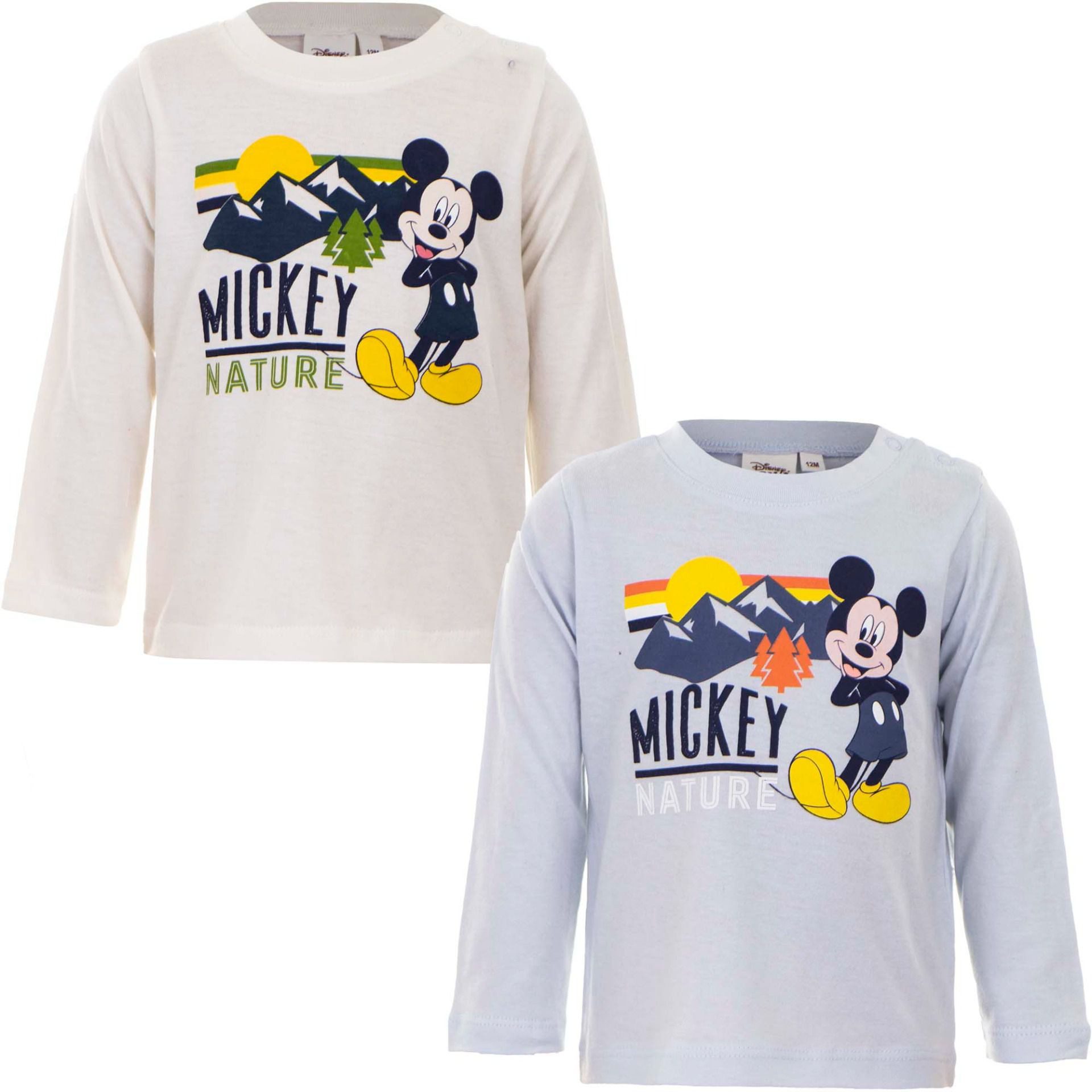Langarmshirt Mickey Mouse Baby Longsleeve 100% Bio Baumwolle niedliches Design