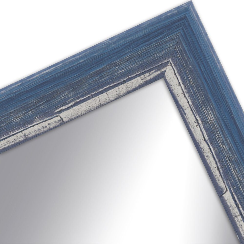 Shabby WANDStyle Blau, Stil im Chic Massivholz H640, aus Wandspiegel