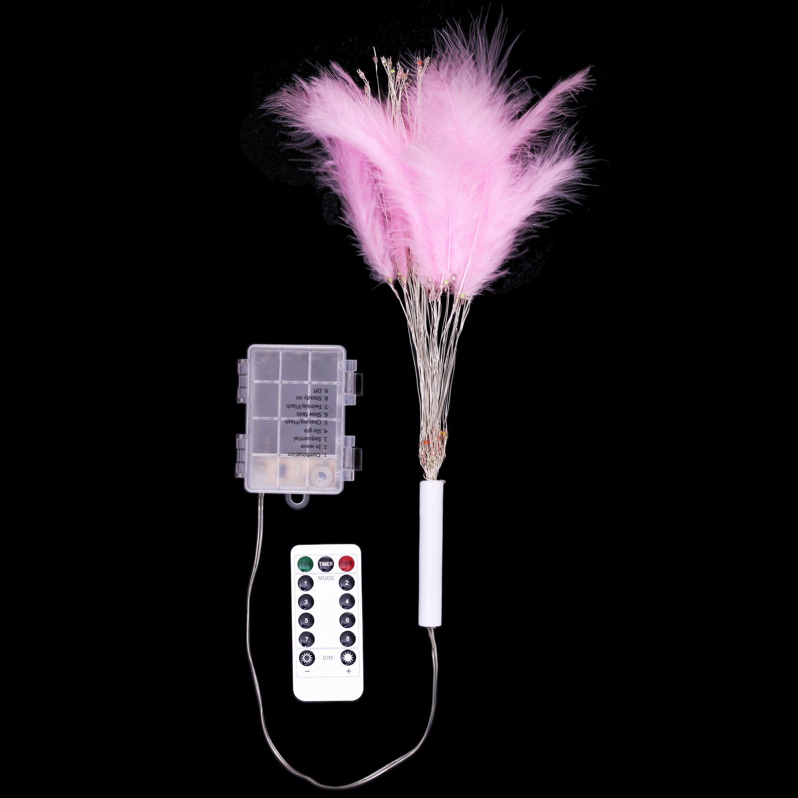 Rosnek LED-Lichterkette Feder, 8 Modi, Fernbedienung, Batterie/USB, für Sch günstig online kaufen