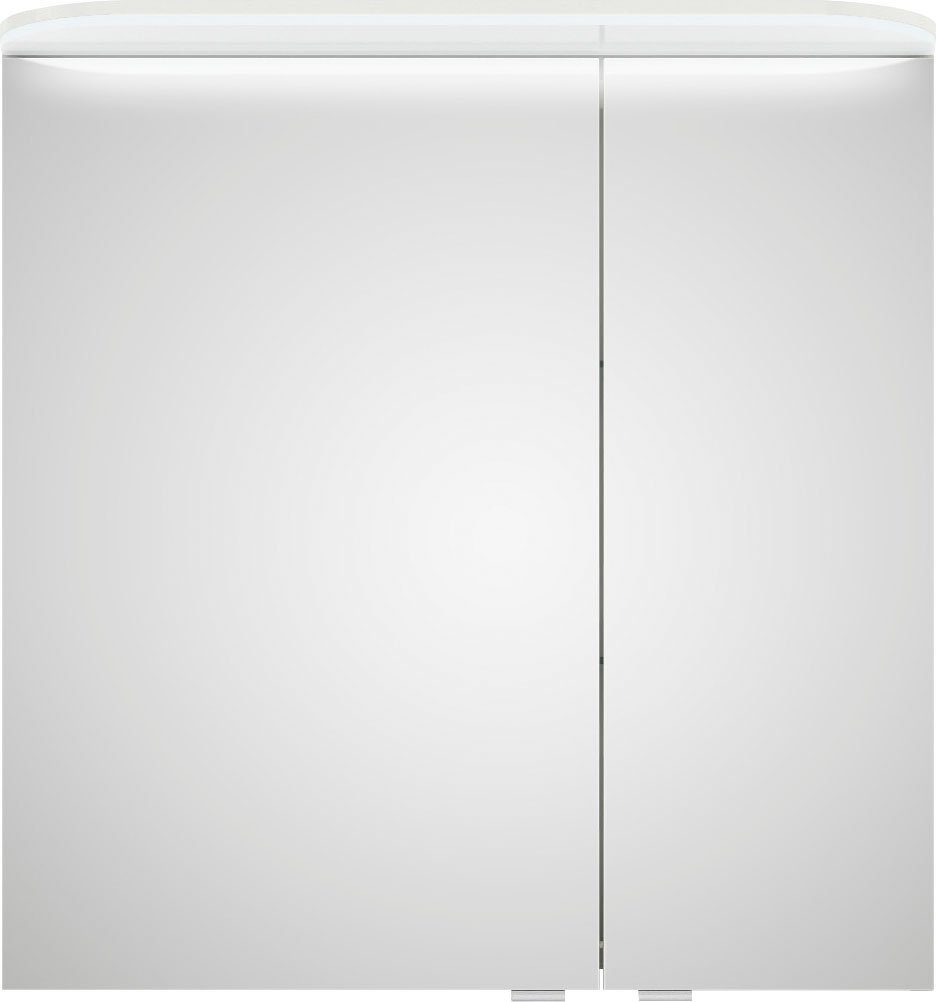 PELIPAL Spiegelschrank Balto Sprint Weiß Weiß Glanz | Glanz