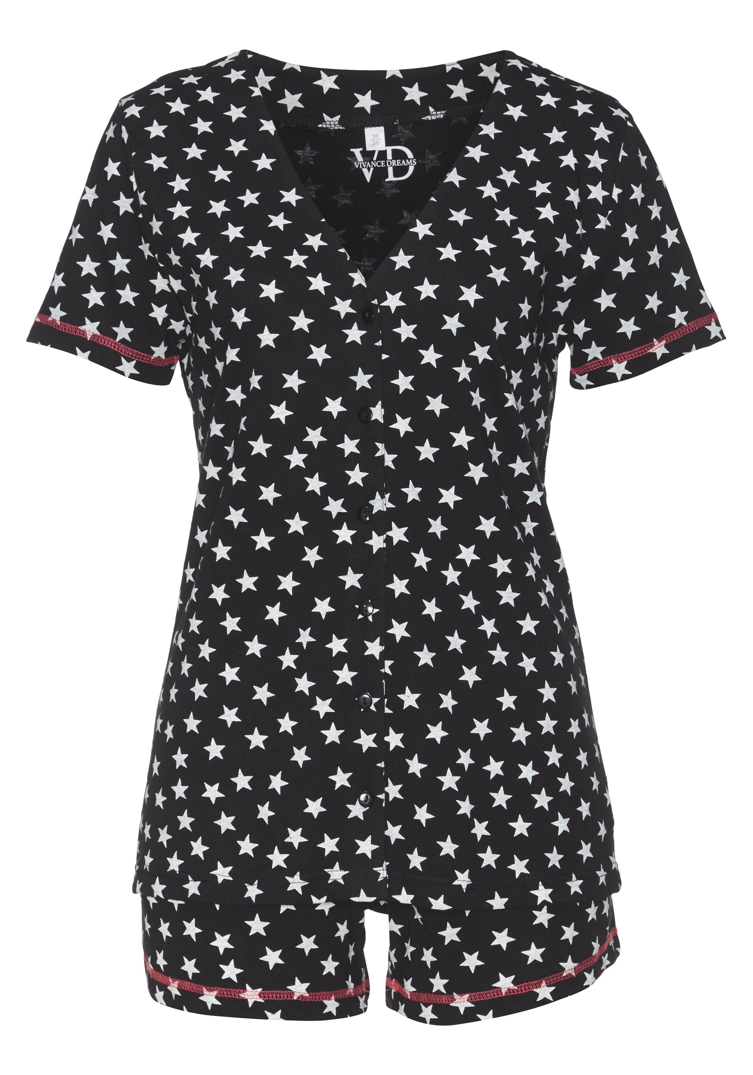 Vivance Dreams Shorty (4 tlg., 2 Stück) mit großen Punkten und Sternen. € 29,99