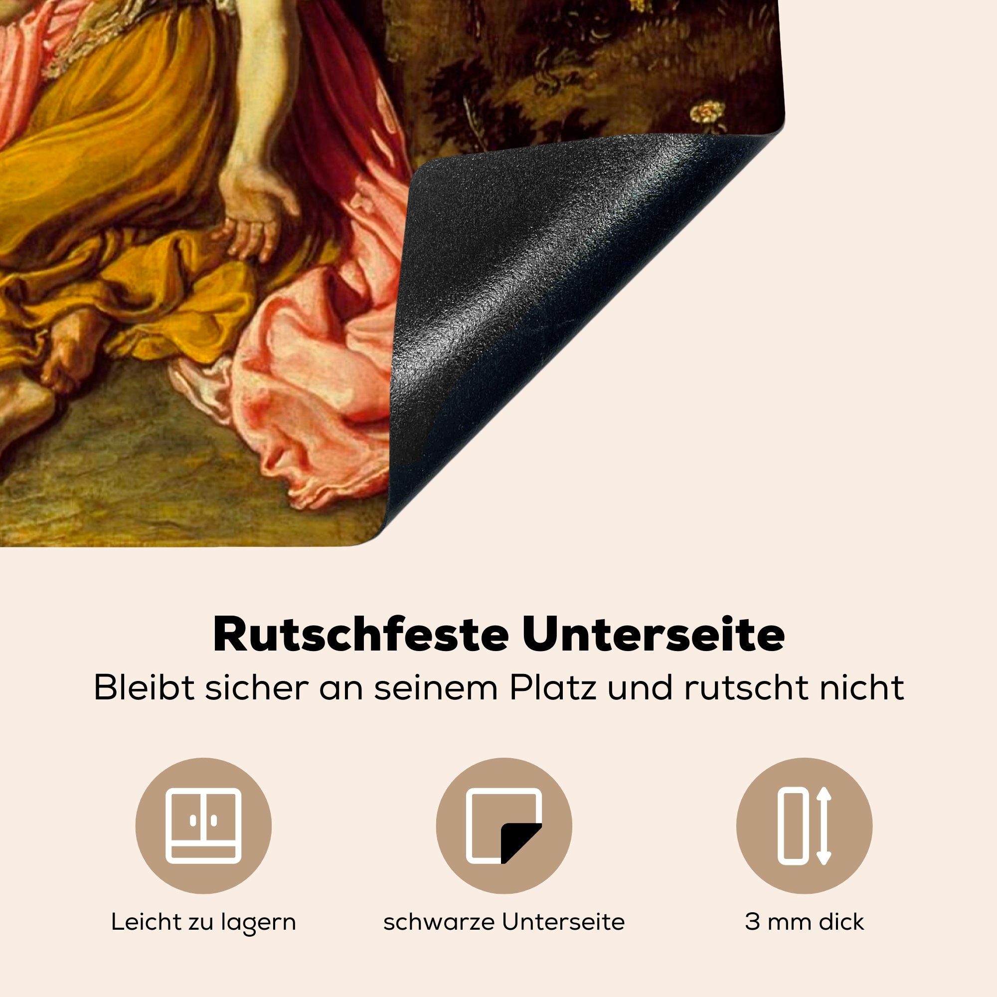 (1 Gemälde Engel der und 70x52 Mobile von Pieter MuchoWow Arbeitsfläche Vinyl, Hagar cm, Ceranfeldabdeckung nutzbar, Herdblende-/Abdeckplatte tlg), Lastman, -