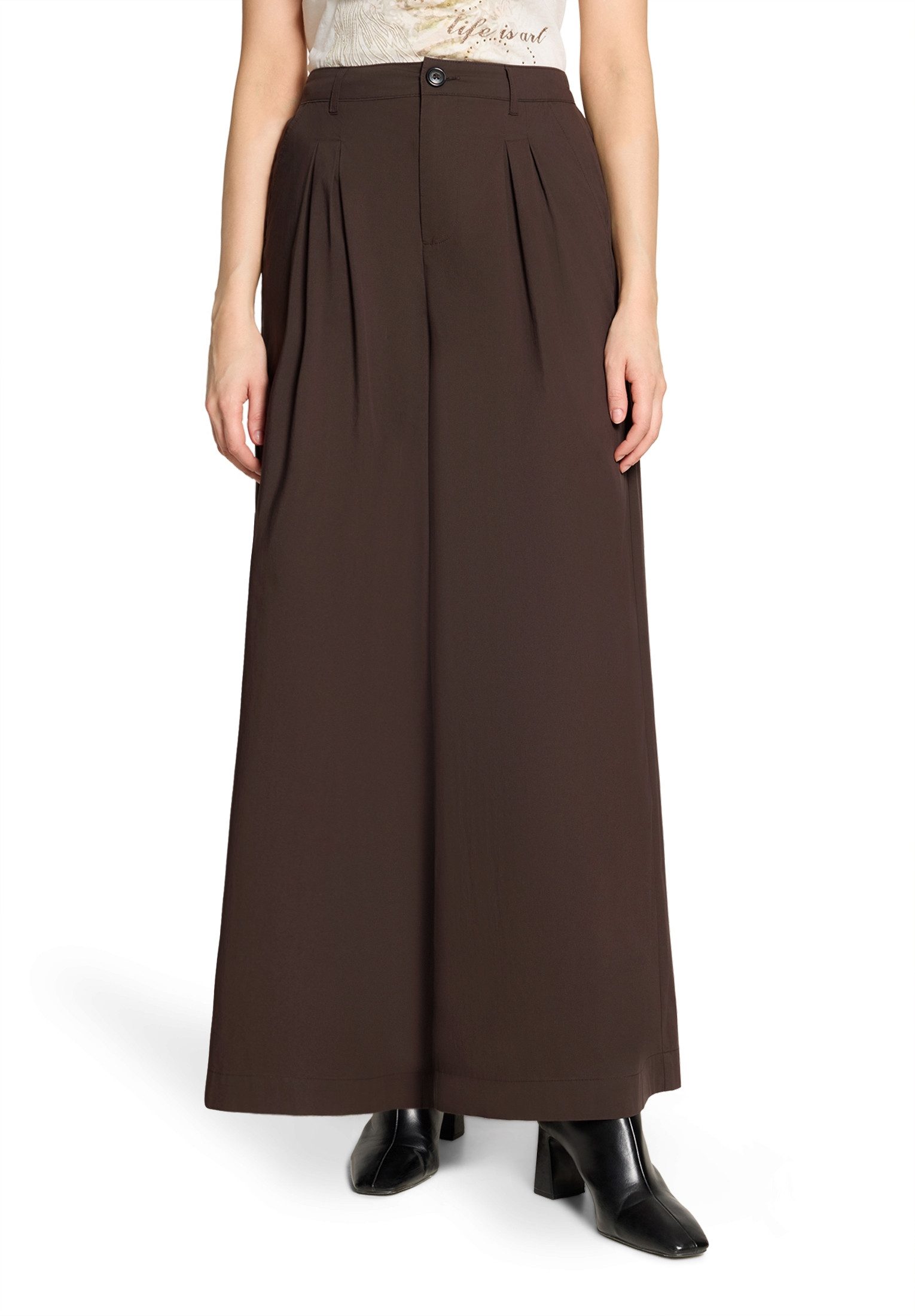 Stoffhose Damen mit Bundfalten