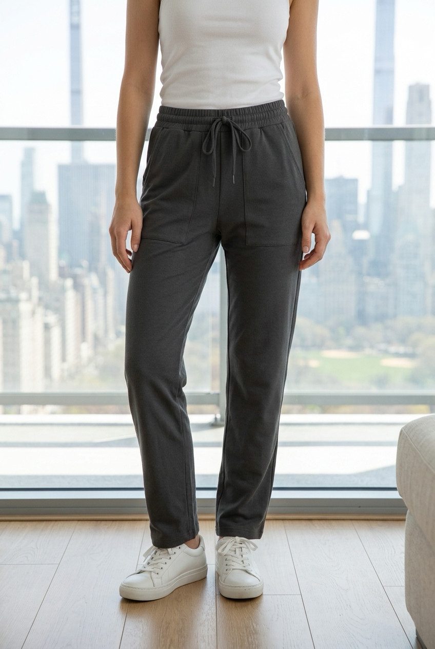 Zuckerwatte Sweatpants 79532 schmal geschnitten aus weicher Modalmischung mit Elasthan