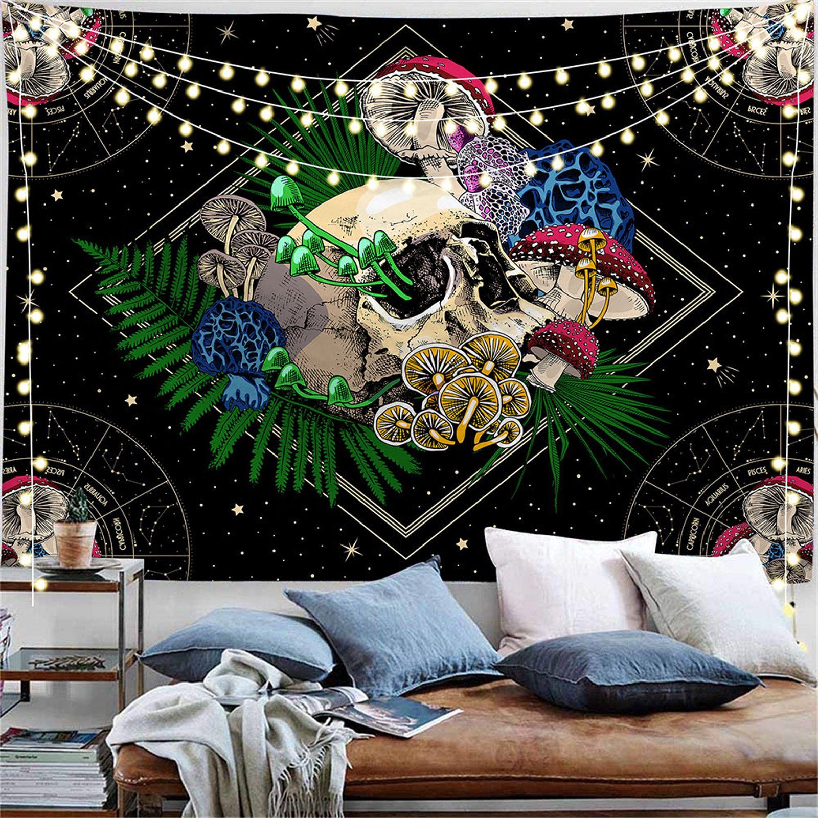 Sternenhimmel Tapisserie Wandbehänge Wandtuch Wandteppich Wanddeko Tapestry Deko 