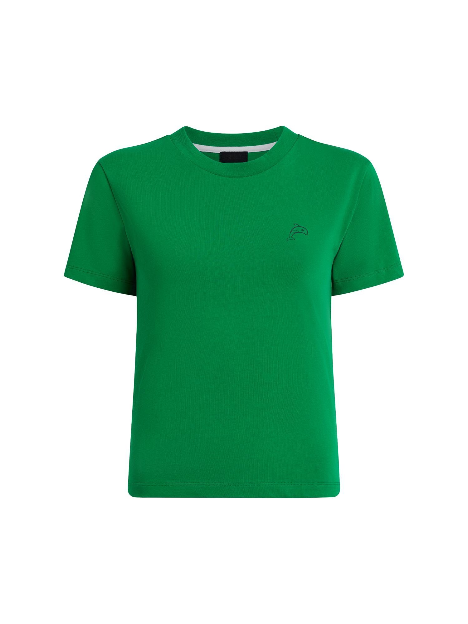 Esprit T-Shirt Color der Dolphin-Badge Dolphin Brust T-Shirt (1-tlg), Farbiger auf