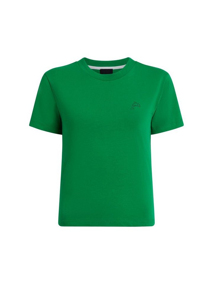 Esprit T-Shirt Color Dolphin T-Shirt der auf Farbiger (1-tlg), Dolphin-Badge Brust