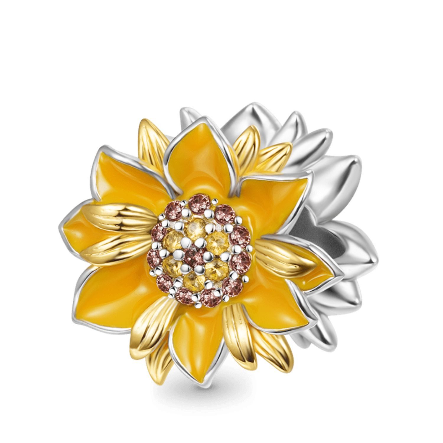 Bead Gnoce Charm Sonnenblume GGC050 Silber