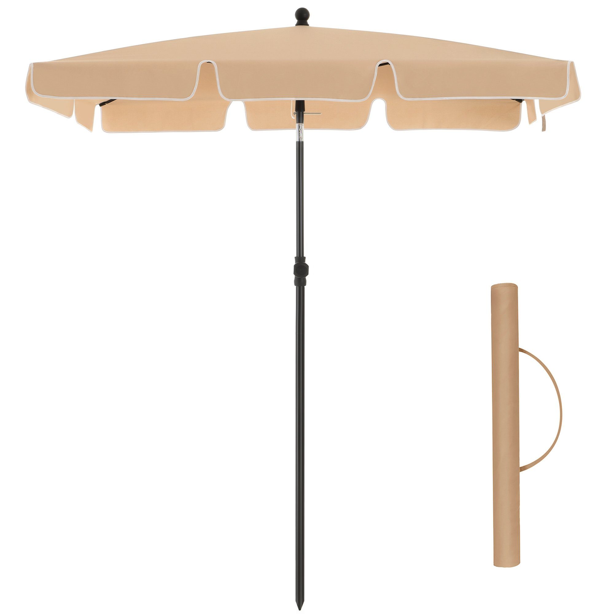 SONGMICS Sonnenschirm »GPU25BR GPU25GY«, Sonnenschutz, 2 x 1,25 m