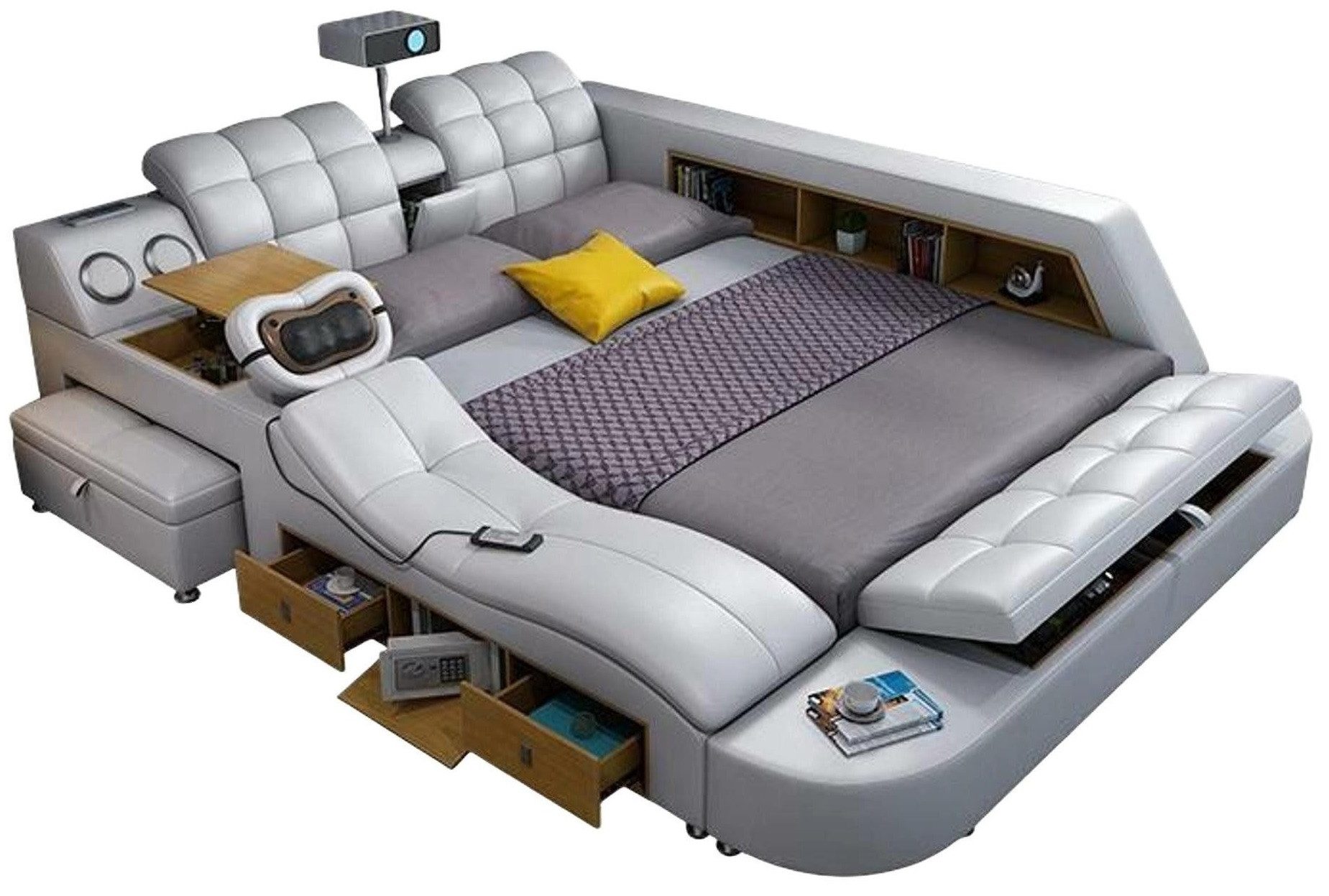 Multimediabett Bett Multifunktion Betten tv beamer usb led Massage Funktion Hotel