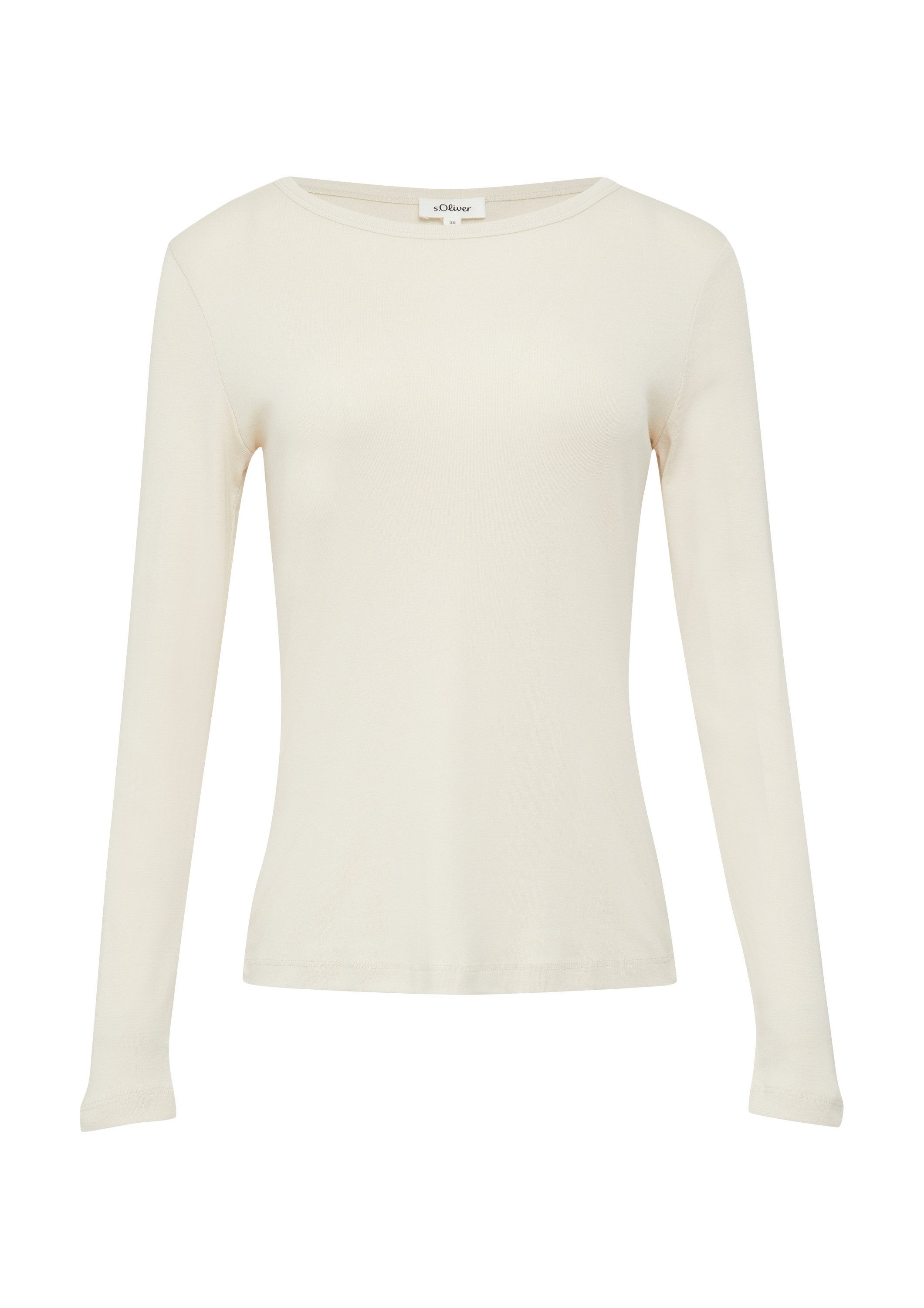 s.Oliver Langarmshirt T-Shirt Baumwoll-Longsleeve im Slim günstig online kaufen