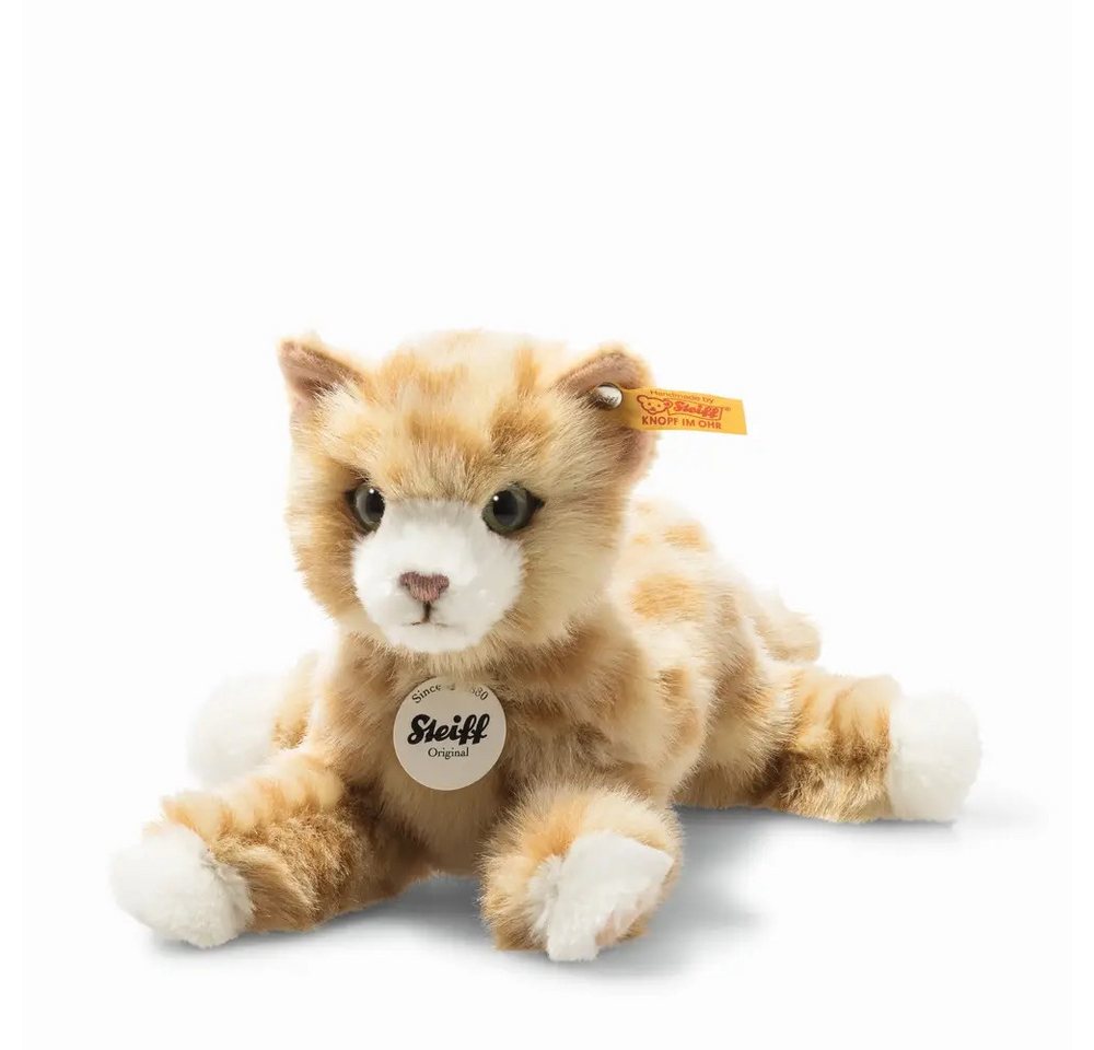 Steiff Kuscheltier Steiff Mimmi Katze 24 rot gestromelt liegend
