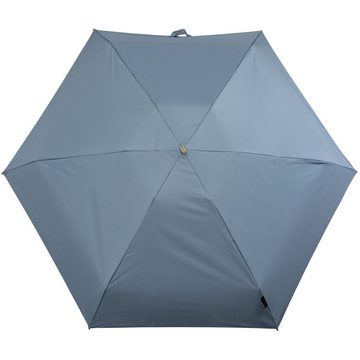 Knirps® Taschenregenschirm winziger Damen-Taschenschirm, leicht und flach, für die Handtasche - Travel blau blue