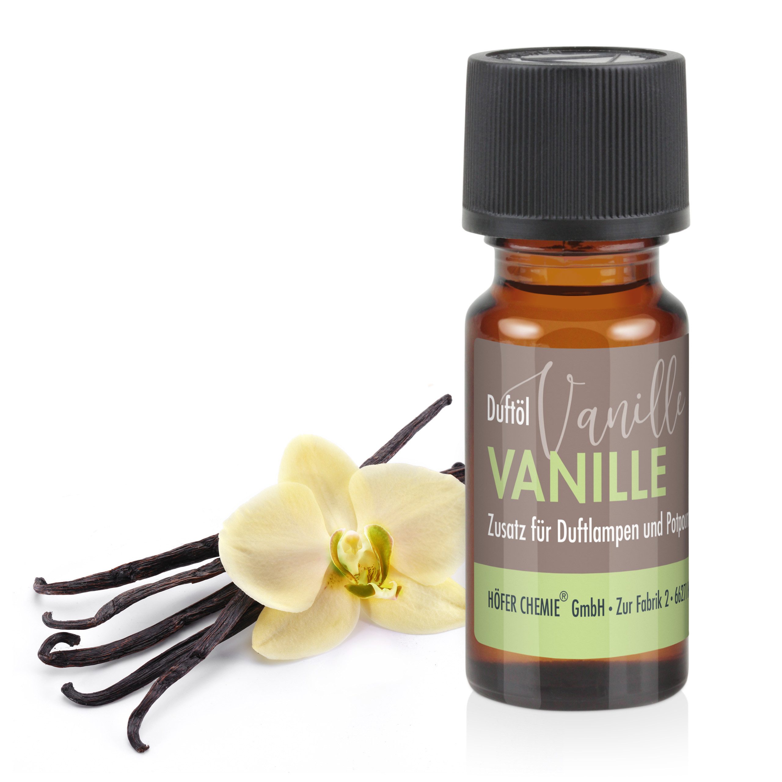 Höfer Chemie GmbH Duftöl 10 ml Duftöl Vanille für Potpourris & Duftlampen, Süßer, warmer Duft für entspannte Atmosphäre