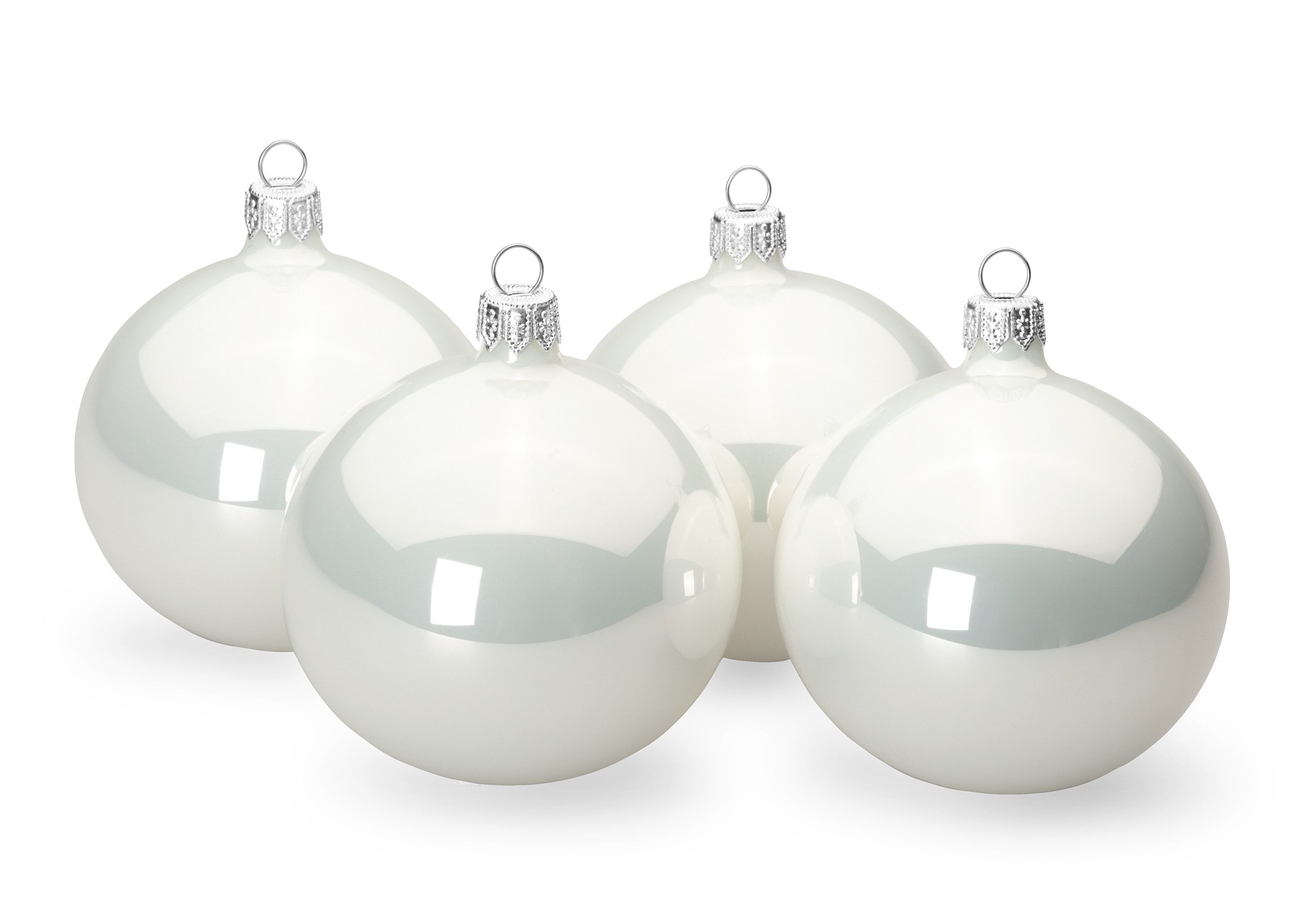 SIKORA Weihnachtsbaumkugel Kugeln Essentials aus Glas Hochglanz 6 Farben 3 Größen, Besondere Weihnachtskugeln für ein sinnliches Weihnachtsfest