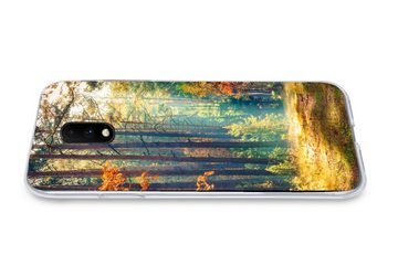 MuchoWow Handyhülle Wald - Sonne - Natur - Herbst, Phone Case, Handyhülle OnePlus 7, Silikon, Schutzhülle