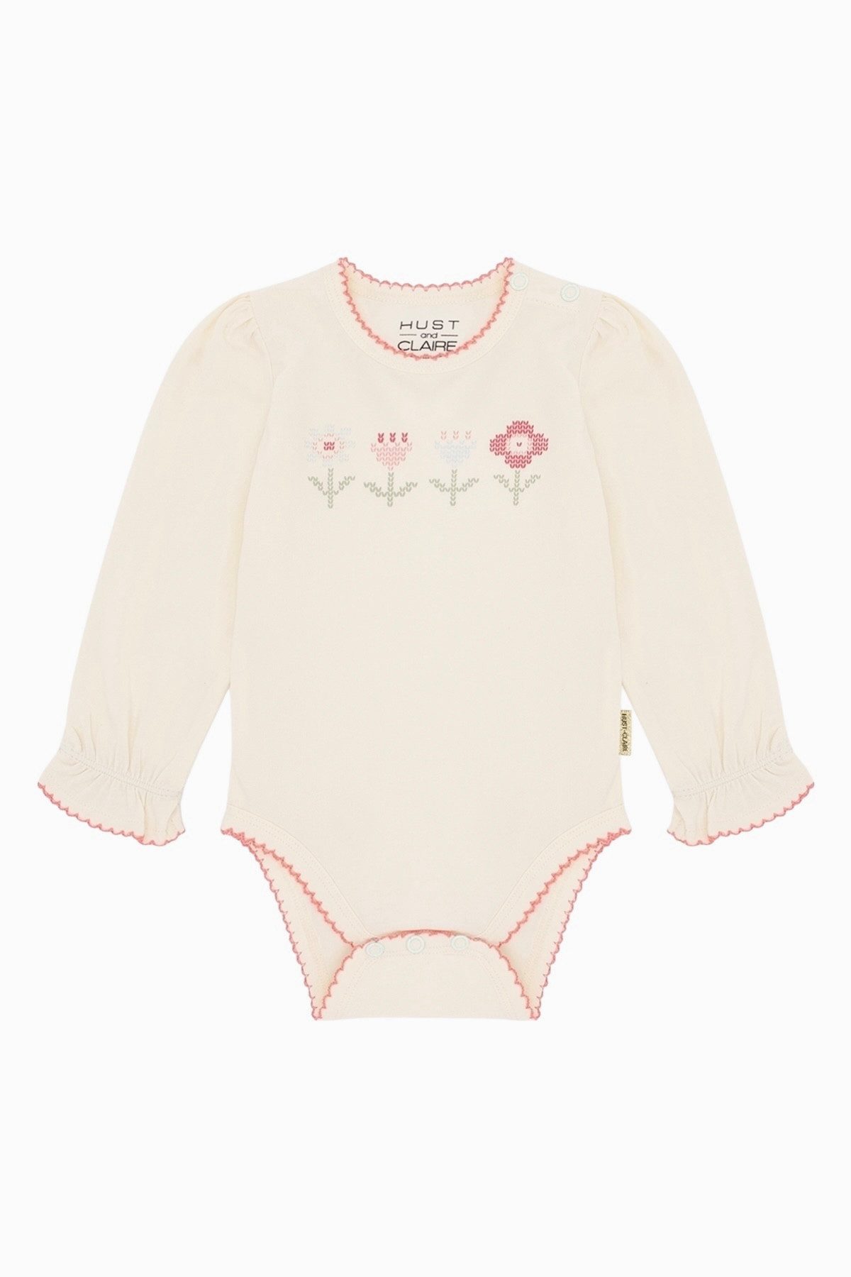 Hust & Claire Langarmbody Britt Bloom (1-tlg) Baby Body „Britt Bloom“ mit Blumenmotiv, langarm, Farbe Ivory
