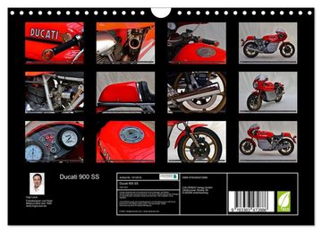 CALVENDO Wandkalender Ducati 900 SS (Wandkalender 2024 DIN A4 quer), CALVENDO Monatskalender