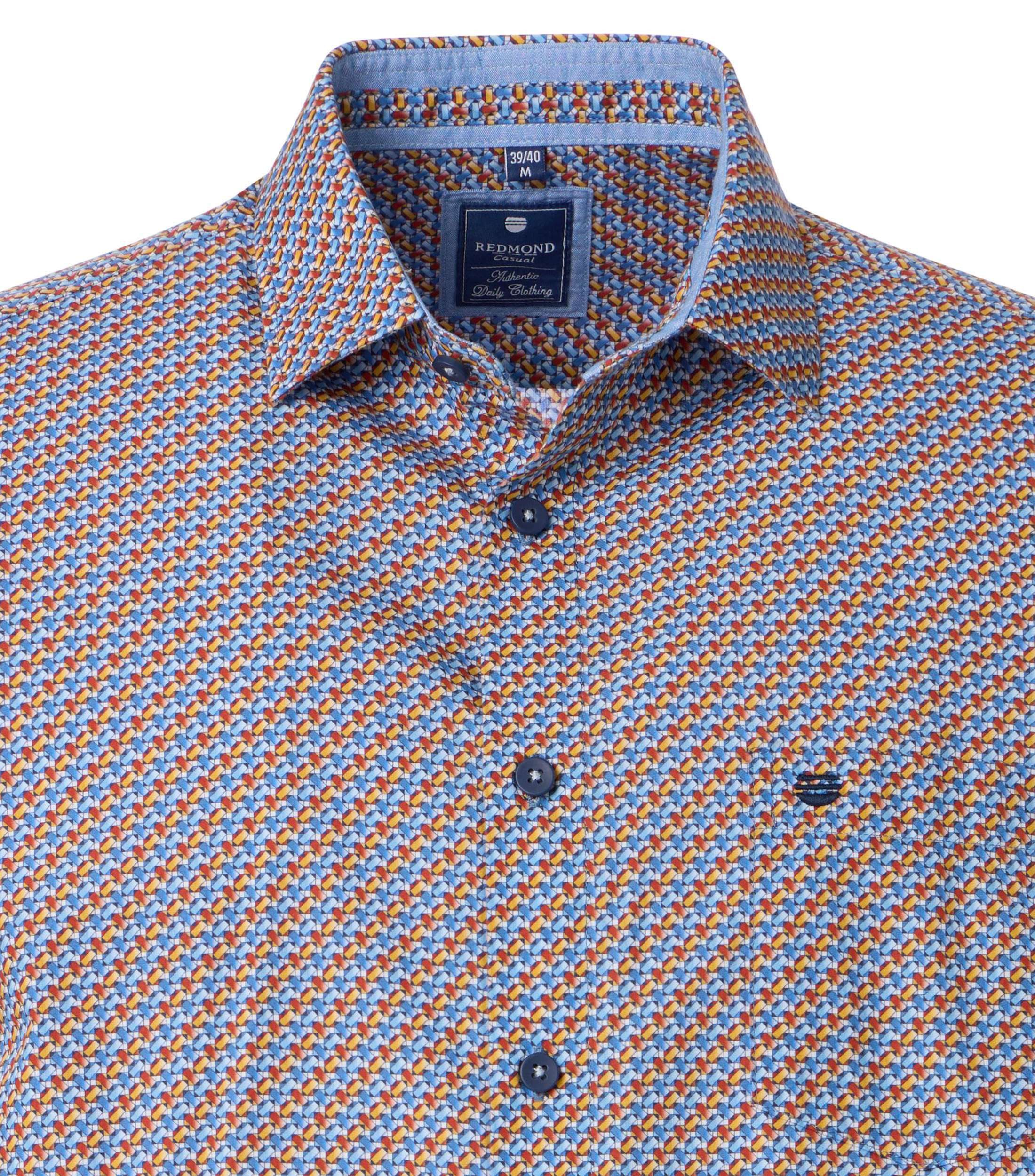 Redmond Kurzarmhemd Druck Modern Fit