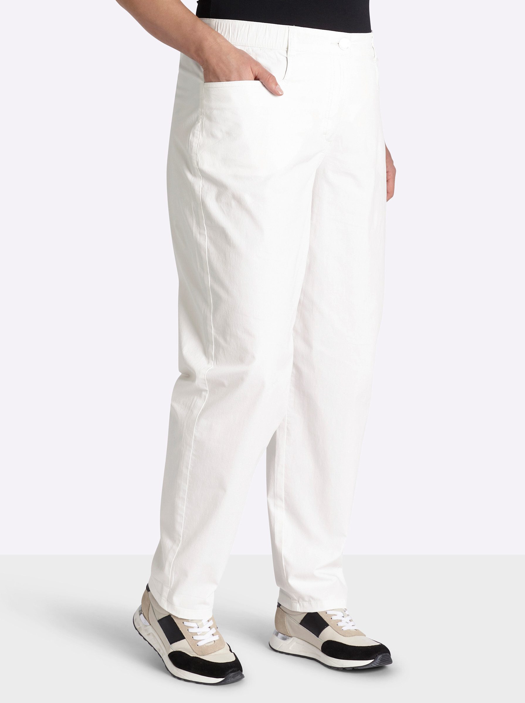 Sheego Jerseyhose Hose lang normal