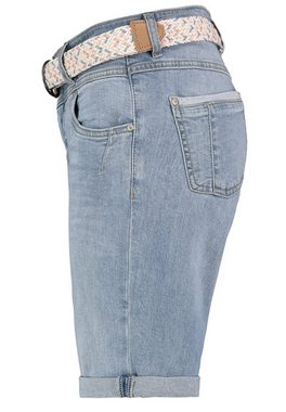 SUBLEVEL Jeansbermudas Jeansbermuda mit buntem Gürtel